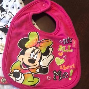 nobrand One Pieces - đMinnie Mouse Polka Dot Onsie & Bib Disney world nobrand One Pieces - đMinnie Mouse Polka Dot Onsie & Bib Disney world